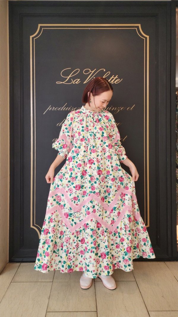 画像9: 別注!! print gather dress (CRPK)