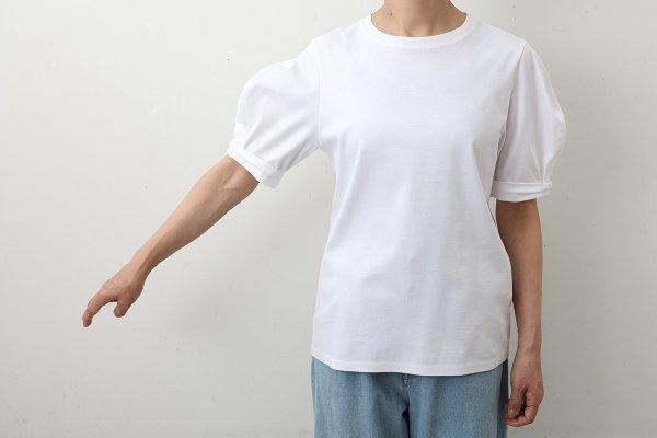 画像19: SALE15%OFF!! 別注!! コットンパフスリーブトップ (WH)