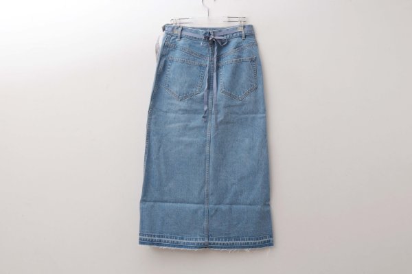 画像2: mirror cloth & denim combination skirt