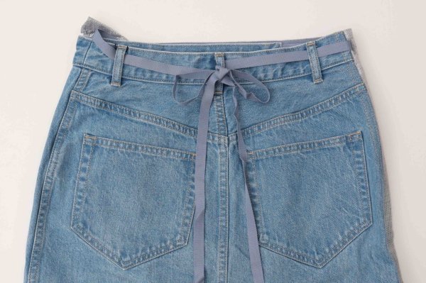 画像8: SALE30%OFF!! mirror cloth & denim combination skirt