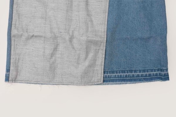 画像5: SALE30%OFF!! mirror cloth & denim combination skirt