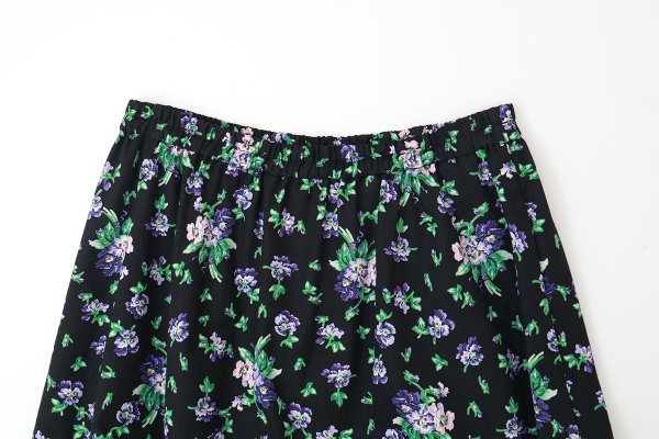 画像3: 別注!! print gather skirt (BK)