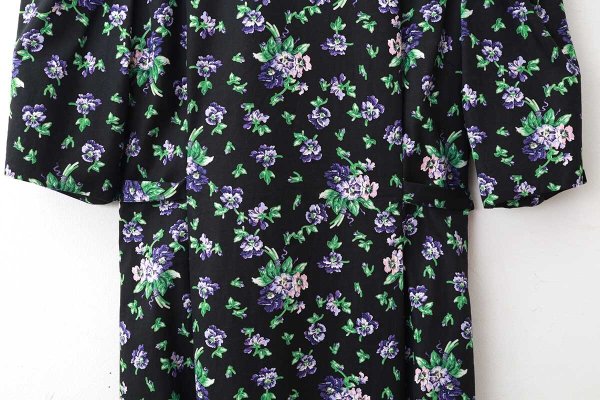 画像6: 別注!! cotton print dress (BK)