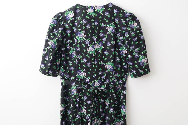 画像9: 別注!! cotton print dress (BK)