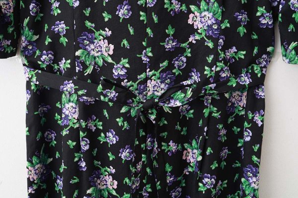 画像10: 別注!! cotton print dress (BK)