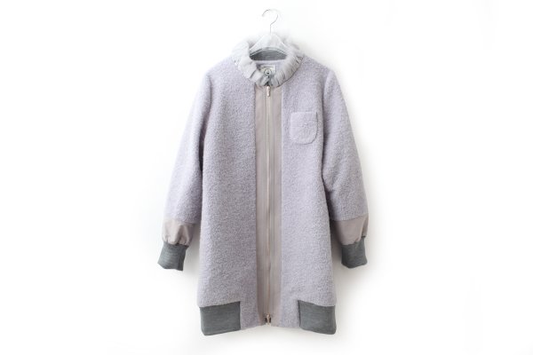 画像1: 別注!! zip up coat (LGY)