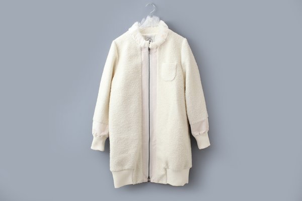 画像1: 別注!! zip up coat (WH)