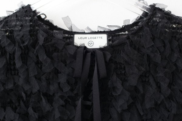 画像5: stretch tulle top (BK)