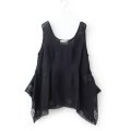 wrinkle silk top (BK)