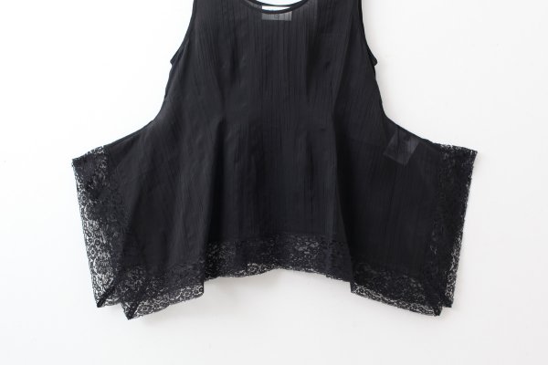 画像5: wrinkle silk top (BK)