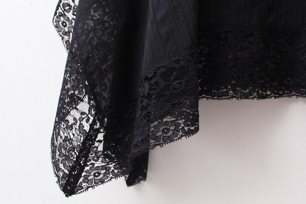 画像7: wrinkle silk top (BK)