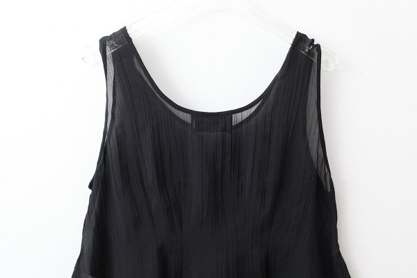 画像9: wrinkle silk top (BK)