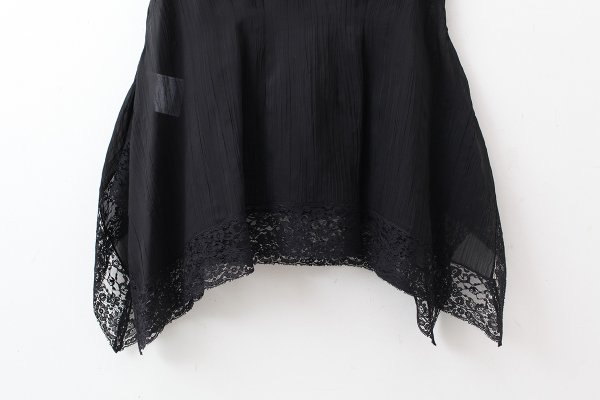 画像10: wrinkle silk top (BK)