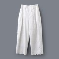 cotton scalloped embroidery pants (WH)