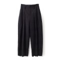 cotton scalloped embroidery pants (BK)