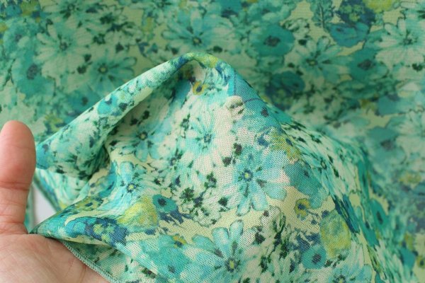 画像9: forest flower tulle print top (GR)