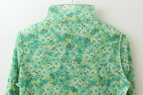 画像8: forest flower tulle print top (GR)