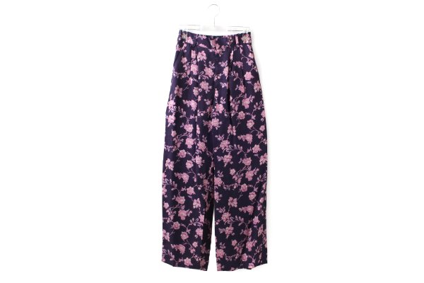 画像1: room flower curpa print pants (PP)