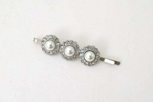 画像2: pearl×crystal hair pin (30739)