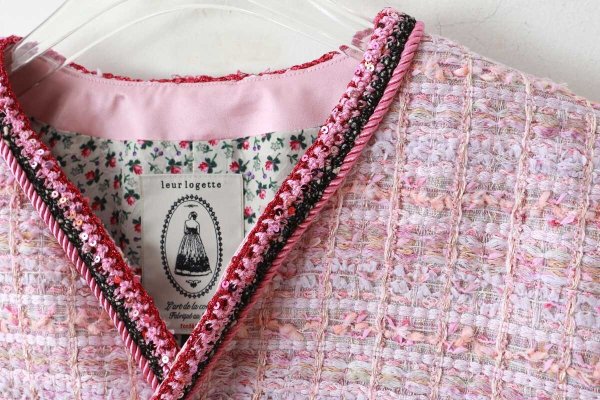画像6: 別注!! strawberry tweed jacket (PK)