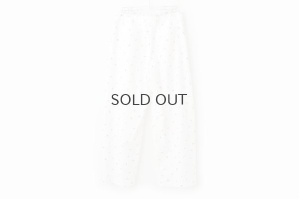 画像2: cotton flower embroidery pants (WH)