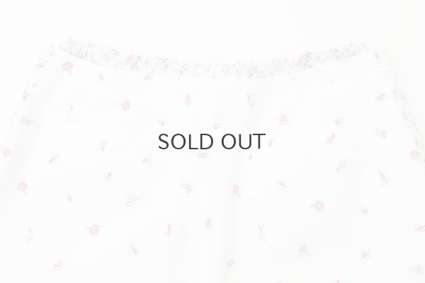 画像11: cotton flower embroidery pants (WH)