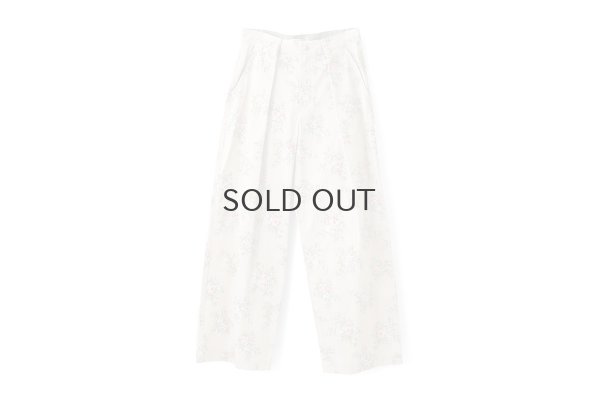 画像1: vintage flower cotton print pants (BG)