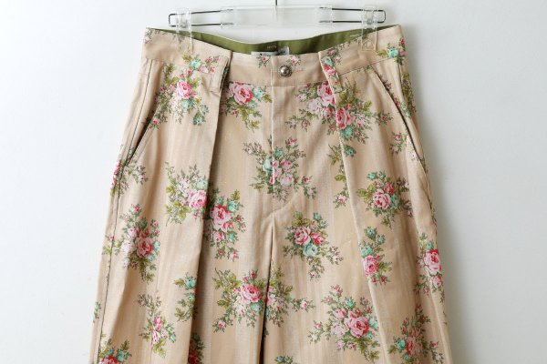 画像3: vintage flower cotton print pants (BG)