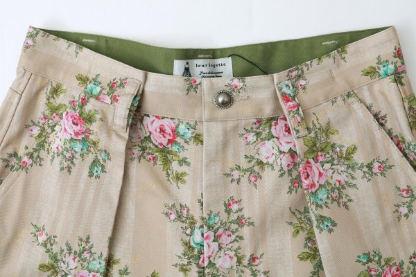 画像4: vintage flower cotton print pants (BG)