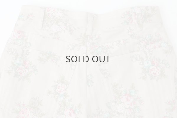 画像10: vintage flower cotton print pants (BG)