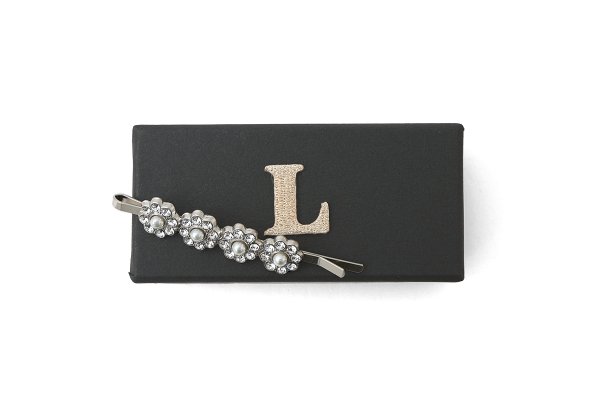 画像1: pearl×crystal hair pin (30737)