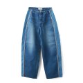 12oz denim pants with bijou (05421:BL×SV)