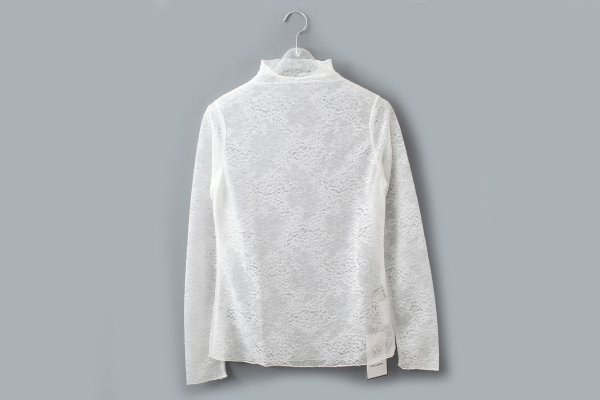 画像1: stretch lace top (OF)