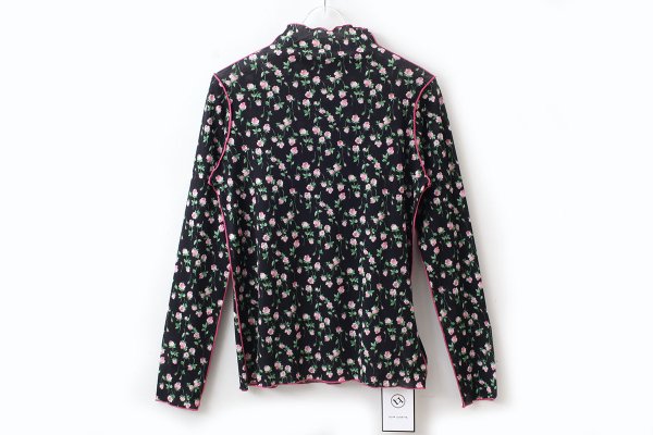 画像2: sweet rose tulle top (BK)
