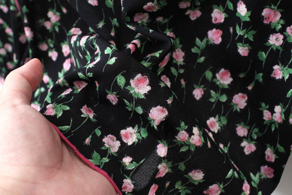 画像6: sweet rose tulle top (BK)