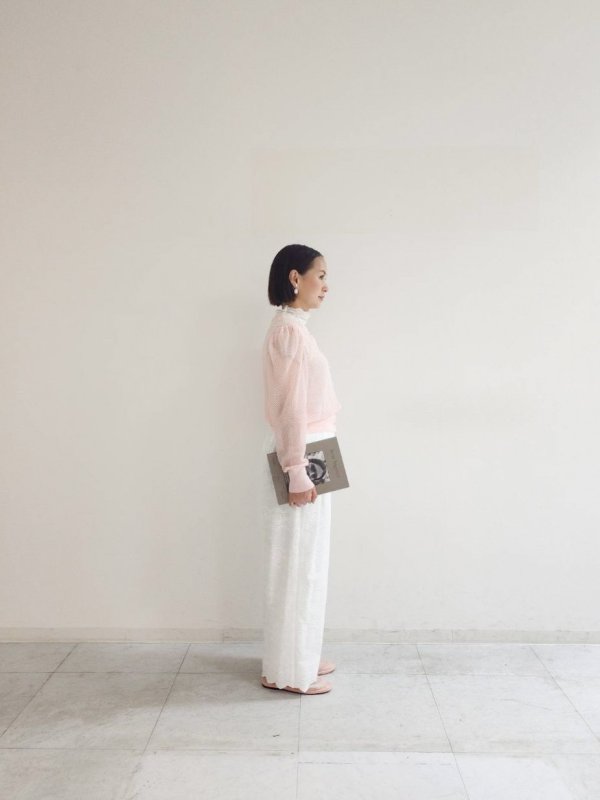 画像15: SALE30％OFF‼︎ cotton scalloped embroidery pants (WH)