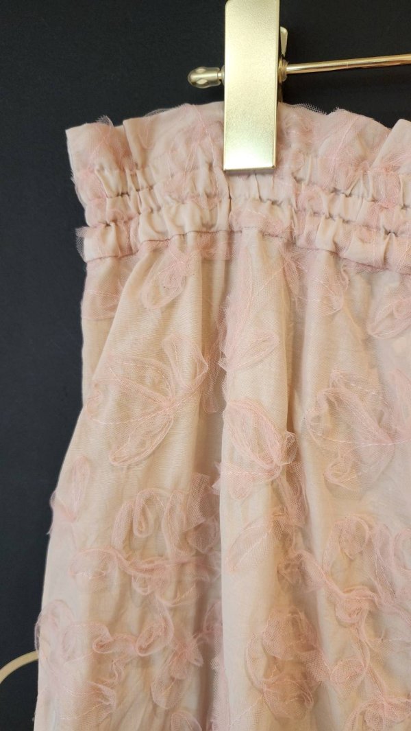 画像5: flower tulle embroidery skirt  (BG)