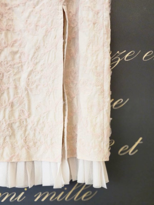 画像3: flower tulle embroidery skirt  (BG)