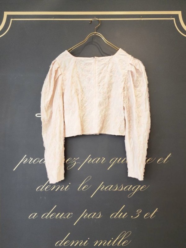 画像6: flower tulle embroidery top (BG)