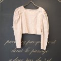 flower tulle embroidery top (BG)