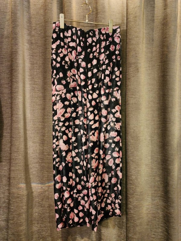 画像1: petal velvet pants (BK)