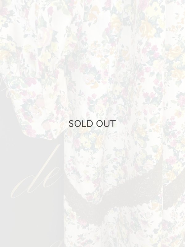 画像2: 別注!! print gather dress (OF)