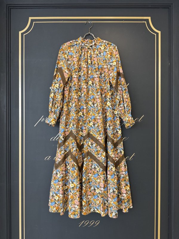 画像1: 別注!! print gather dress (CM))