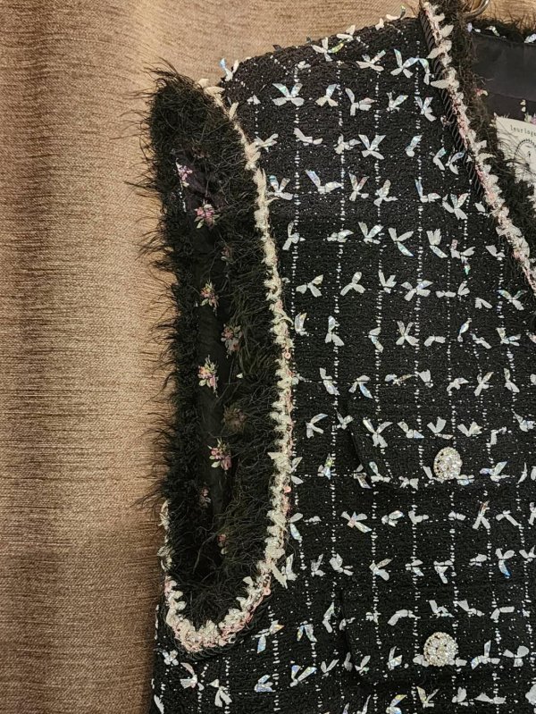 画像3: thread tweed vest (BK)