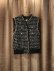 画像1: thread tweed vest (BK) (1)