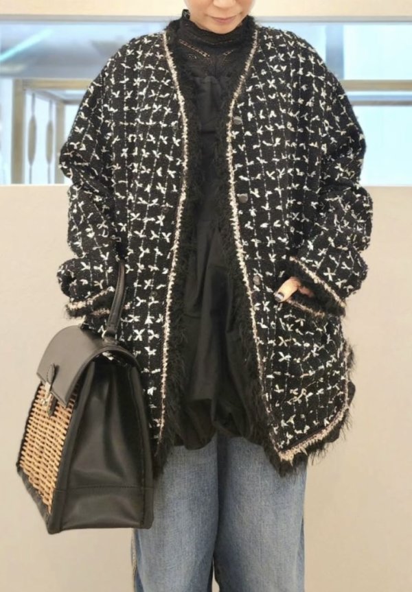 画像7: thread tweed jacket (BK)