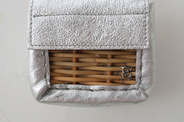 画像5: ソフトメタリック 籐付きミニサイフ (SV)