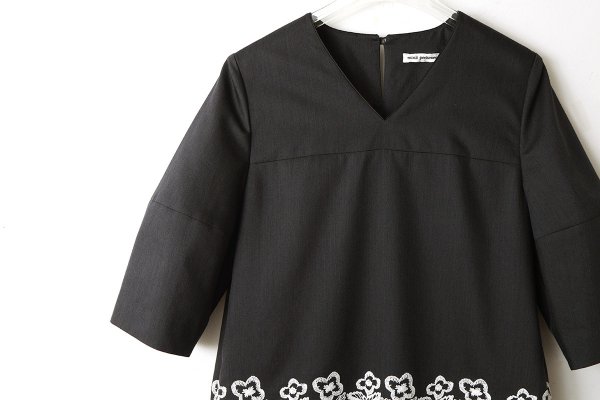 画像5: swing garden ランタンスリーブドレス (ADA3177:DNV)