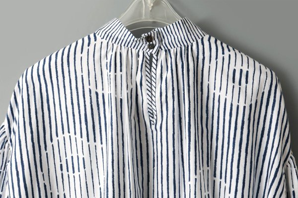 画像11: misty flower スタンドカラーギャザードレス (ADA3178:WH)