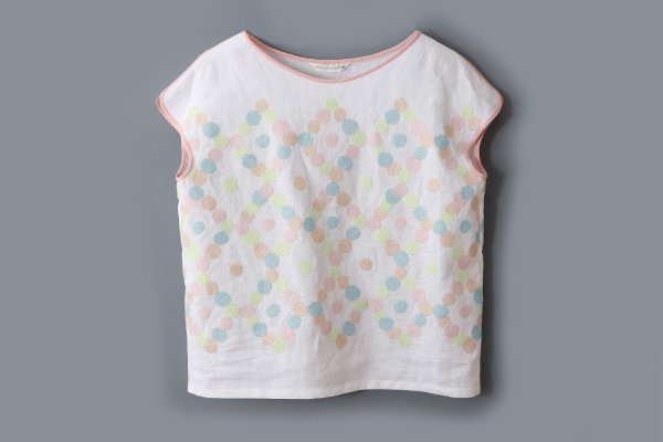 画像1: lueur フレンチスリーブブラウス (ADS1377:WH)